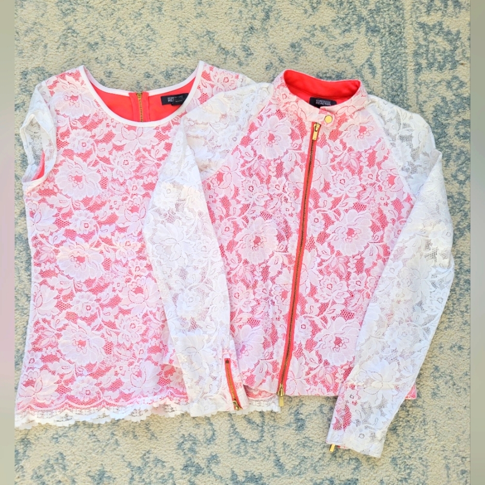 Kenneth Cole Y2K lace 2 piece set size XS